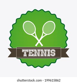 Tennis design over gray background, vector illustration
