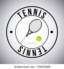 Tennis design over gray background, vector illustration