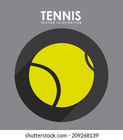 tennis design over gray background vector illustration
