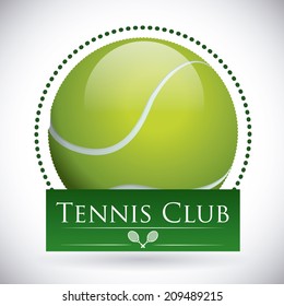 tennis design over gray background vector illustration