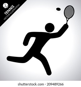tennis design over gray background vector illustration 
