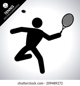 tennis design over gray background vector illustration 