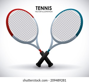 tennis design over gray  background vector illustration