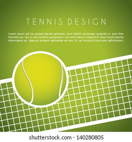 tennis design over green background vector illustration
