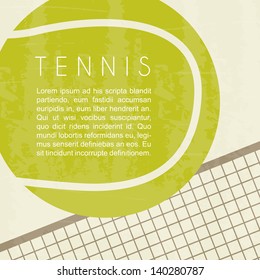 tennis design over white background vector illustration