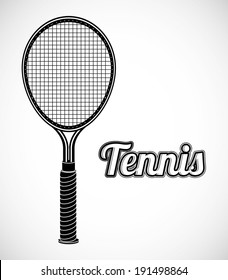 Tennis design over white background, vector illustration