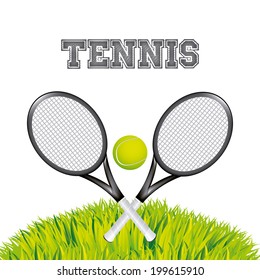 Tennis design over white background, vector illustration