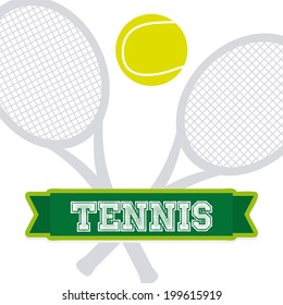 Tennis design over white background, vector illustration
