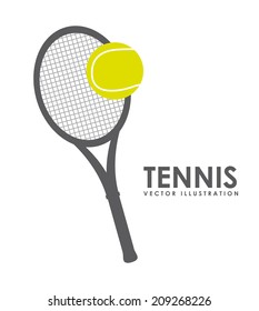 tennis design over white background vector illustration