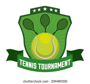 tennis design over white background vector illustration