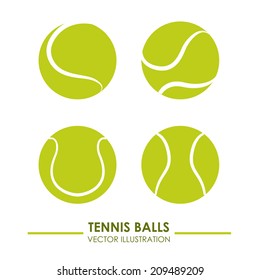 tennis design over white  background vector illustration - Shutterstock ID 209489209