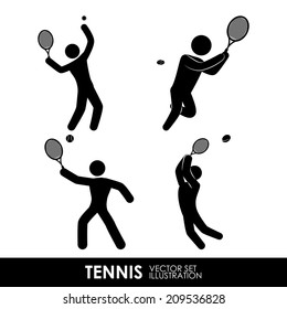 tennis design over  white background vector illustration