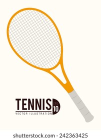Tennis design over white background, vector illustration.