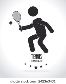 Tennis design over white background, vector illustration.