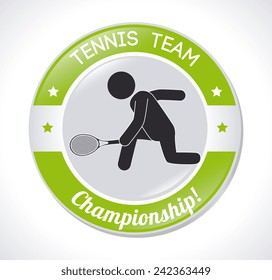 Tennis design over white background, vector illustration.