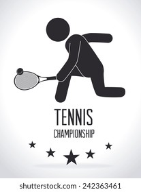 Tennis design over white background, vector illustration.