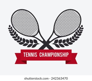 Tennis design over white background, vector illustration.