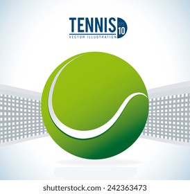 Tennis design over white background, vector illustration.