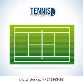 Tennis design over white background, vector illustration.