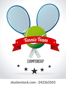 Tennis design over white background, vector illustration.