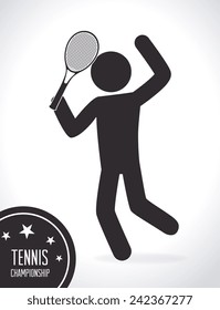 Tennis design over white background, vector illustration.