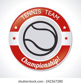 Tennis design over white background, vector illustration.