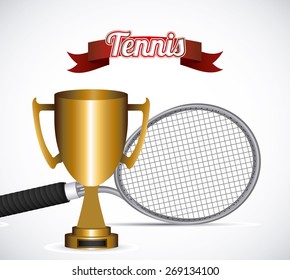 Tennis design over white background, vector illustration