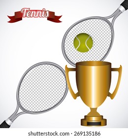 Tennis design over white background, vector illustration