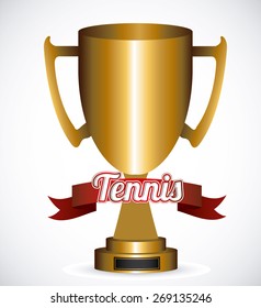 Tennis design over white background, vector illustration