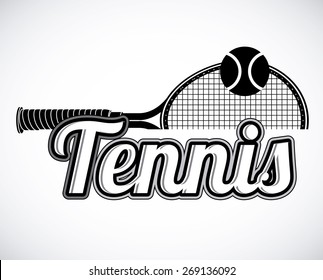 Tennis design over white background, vector illustration