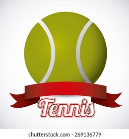 Tennis design over white background, vector illustration