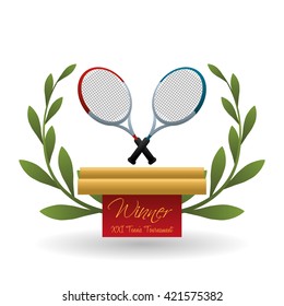 Tennis design. Sport icon. Isolated illustration, editable vector