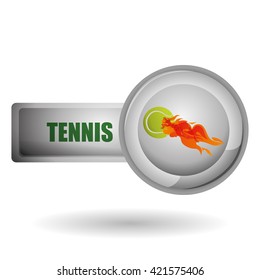 Tennis design. Sport icon. Isolated illustration, editable vector