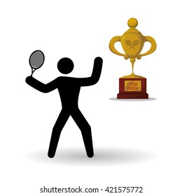 Tennis design. Sport icon. Isolated illustration, editable vector
