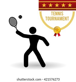 Tennis design. Sport icon. Isolated illustration, editable vector