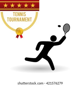 Tennis design. Sport icon. Isolated illustration, editable vector