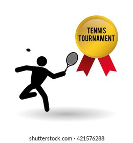 Tennis design. Sport icon. Isolated illustration, editable vector