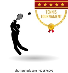 Tennis design. Sport icon. Isolated illustration, editable vector