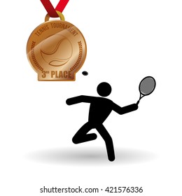 Tennis design. Sport icon. Isolated illustration, editable vector