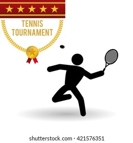 Tennis design. Sport icon. Isolated illustration, editable vector