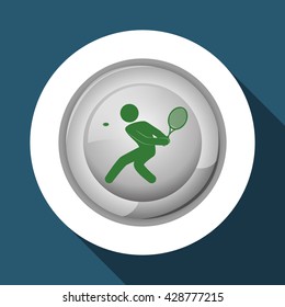 Tennis design. Sport icon. Isolated illustration, editable vector