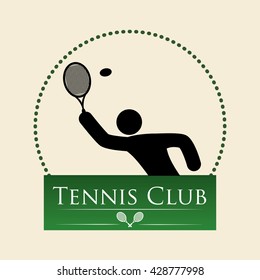 Tennis design. Sport icon. Isolated illustration, editable vector