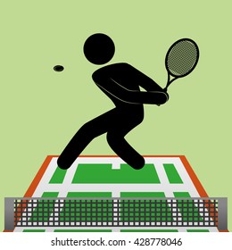 Tennis design. Sport icon. Isolated illustration, editable vector