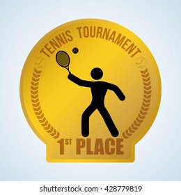 Tennis design. Sport icon. Isolated illustration, editable vector