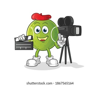 tennis director mascot. cartoon vector