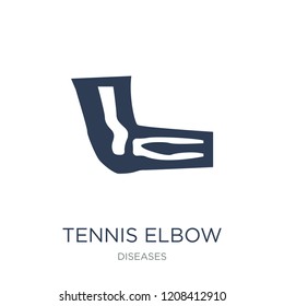 Tennis elbow icon. Trendy flat vector Tennis elbow icon on white background from Diseases collection, vector illustration can be use for web and mobile, eps10