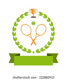 tennis emblem banner - design element