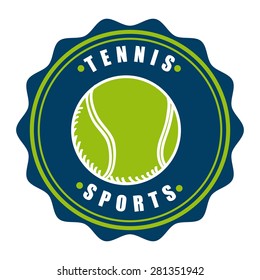 tennis emblem design, vector illustration eps10 graphic 