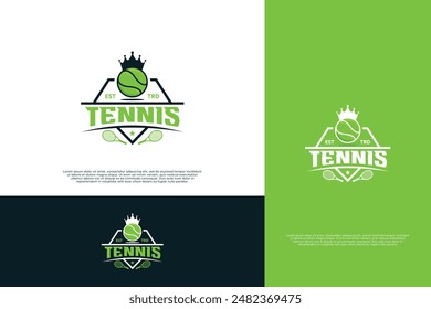 Tennis emblem logo design. Tennis team emblem logo