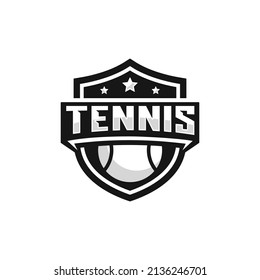 Ilustración vectorial del logotipo del emblema del tenis
